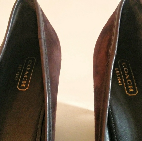 Coach 9M Brown Suede Irene Wedge - Picture 4 of 8